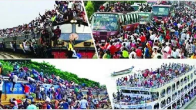 ঈদযাত্রায় সড়কের দুর্ভোগ ও যানজটের কথা চিন্তা করে আগেভাগে ঢাকা ছাড়ছেন মানুষ