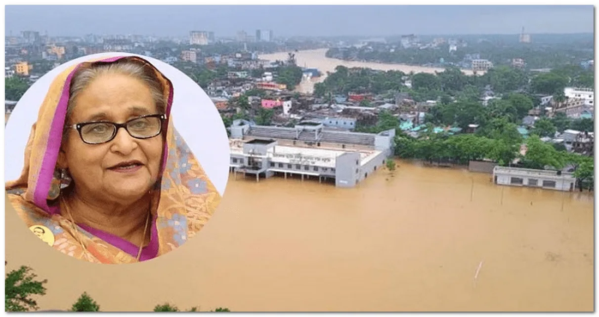 সিলেট ও নেত্রকোনা জেলার বন্যা কবলিত এলাকা পরিদর্শনে প্রধানমন্ত্রী