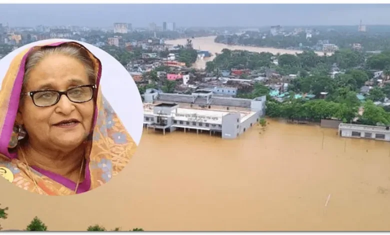 সিলেট ও নেত্রকোনা জেলার বন্যা কবলিত এলাকা পরিদর্শনে প্রধানমন্ত্রী