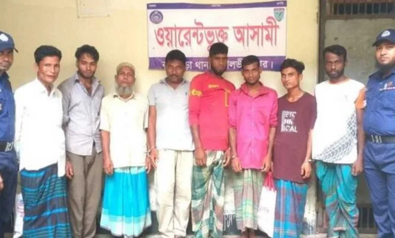 কুলাউড়ায় ১রাতে ৮ পরোয়ানাভুক্ত আসামি গ্রেপ্তার।