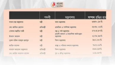 ক্ষমতার ১৫ বছরে সম্পদ বৃদ্ধিতে শীর্ষ ৮ মন্ত্রী প্রতিমন্ত্রী